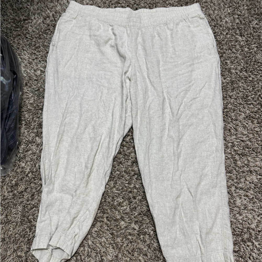 Light Beige Casual Pants